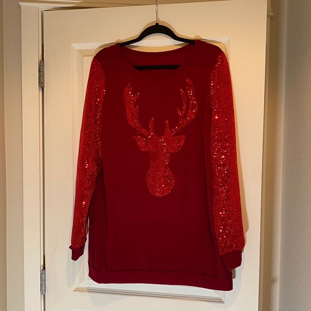 Reindeer Christmas Sweater Size 3XL